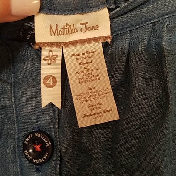 4 for $25! Matilda Jane Fly a Kite Chambray Skirt - Picture 6 of 8